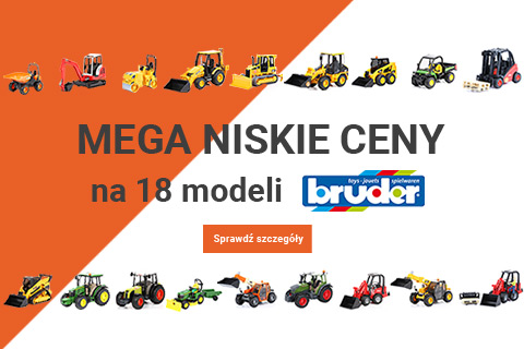 Mega ceny na 18 modeli zabawek Bruder