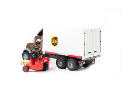 Bruder 02828 ciężarówka MACK UPS z paleciakiem bez rur wydechowych