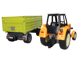 Traktor zabawkowy Ursus C-360 żółty + przyczepa zielona z wywrotem Bruder