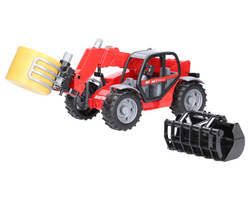 Zestaw Bruder ładowarka Manitou 02125 + chwytak do balotów 02332