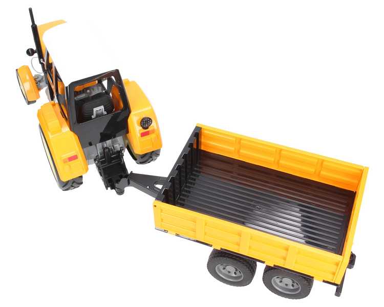 Zabawkowy traktor Ursus C-360 żółty z przyczepą dla dzieci DoubleEagle E239