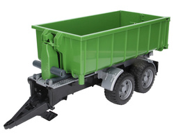 Zabawka przyczepa z kontenerem hakowiec do traktora Bruder 02035 dla dzieci