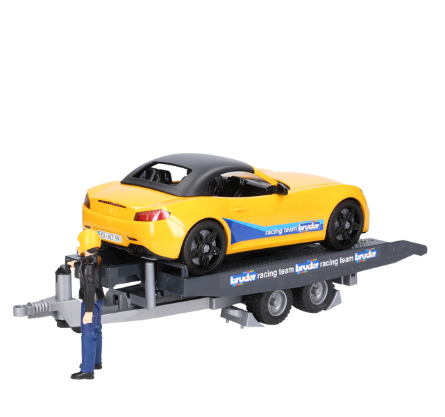 Bruder 02504 Dodge RAM2500 z lawetą i autem Roadster Racing Team