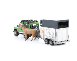 Bruder 02592 Land Rover z przyczepą do przewozu koni