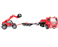 Bruder 02774 Man z naczepą i ładowarką Manitou MLT 633