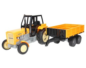 Zabawkowy traktor Ursus C-360 żółty z przyczepą dla dzieci DoubleEagle E239