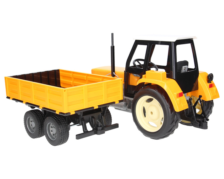 Zabawkowy traktor Ursus C-360 żółty z przyczepą dla dzieci DoubleEagle E239