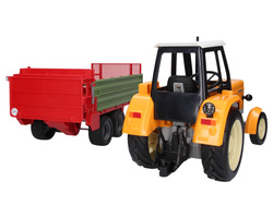 Traktor zabawkowy Ursus C-360 żółty + rozrzutnik obornika Bruder