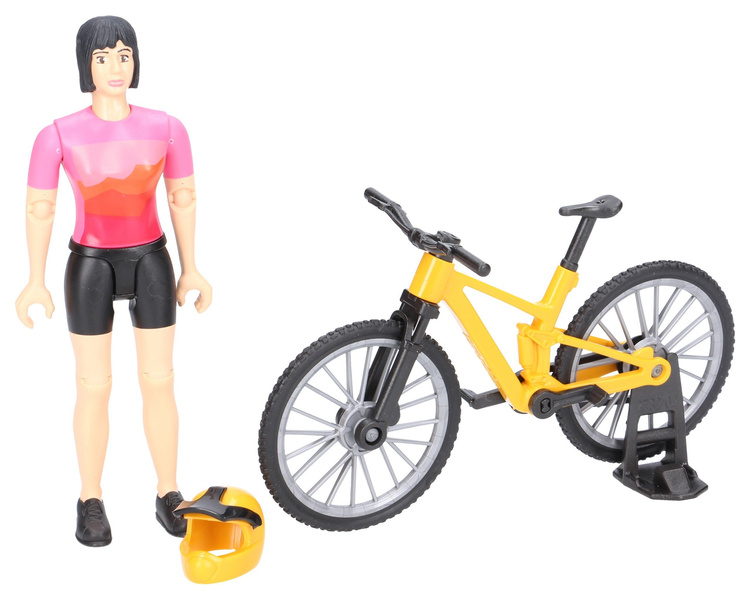 Bruder 63111 Figurka kolarki z rowerem szosowym kolarzówka