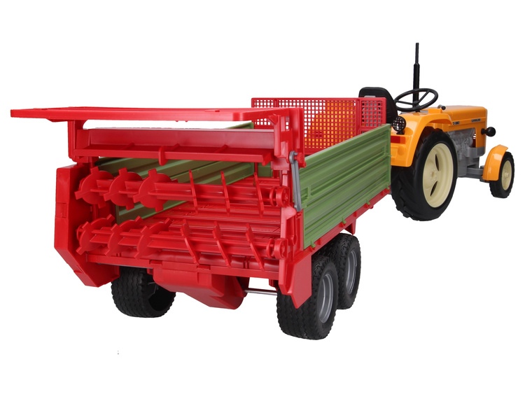 Traktor zabawkowy Ursus C-360 żółty + rozrzutnik obornika Bruder