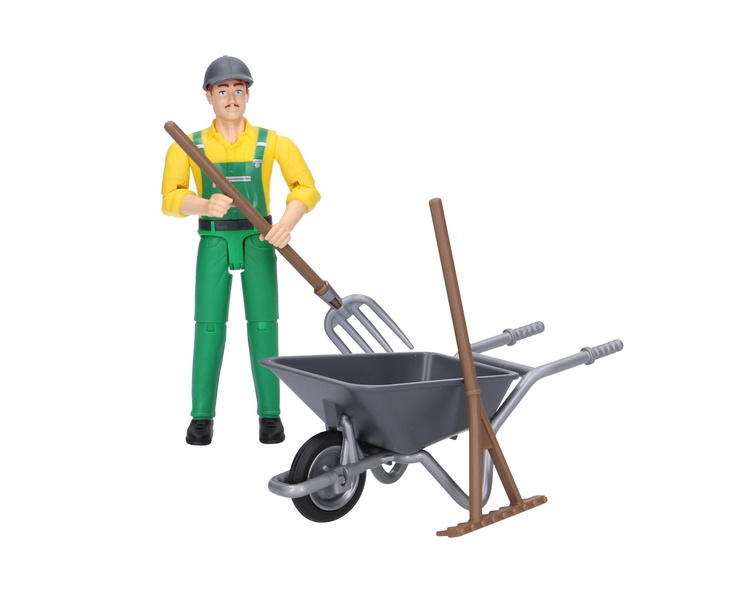 Bruder 62610 bWorld figurka pracownika drogowego z akcesoriami