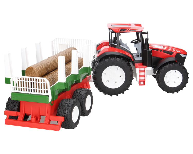 Bruder 03453 traktor z przyczepą do wywozu drzewa z serii Roadmax