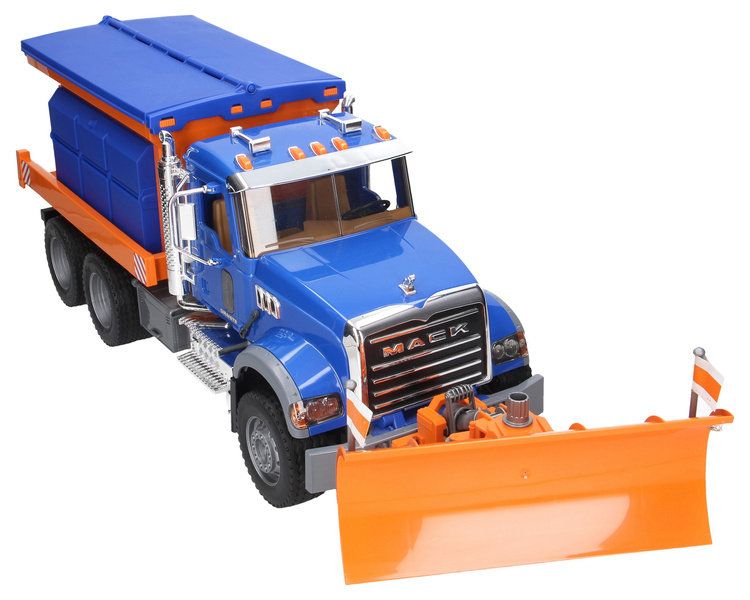 Bruder 02816 MACK solarka z pługiem śnieżnym