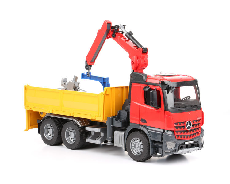 BRUDER 03651 Mercedes Arocs wywrotka z żurawiem
