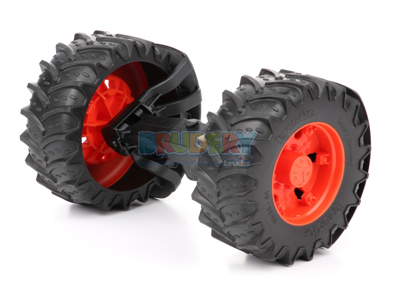 Bruder 43012 oś przednia pomarańczowe felgi do serii 3000