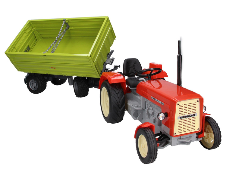 Zestaw zabawkowy traktor Ursus X02-E357+ przyczepa wywrotka dla dziecka