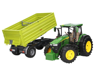 Zestaw Bruder traktor John Deere 03150 + przyczepa 02203
