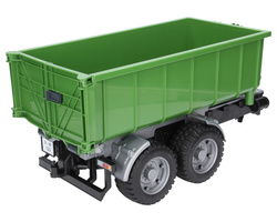 Zabawka przyczepa z kontenerem hakowiec do traktora Bruder 02035 dla dzieci