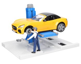 Bruder 62112 bWorld warsztat samochodowy z figurką mechanika Car service