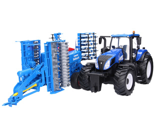 Zestaw traktor New Holland zdalnie sterowany z agregatem Lemken Bruder