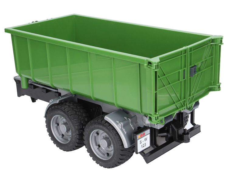 Zabawka przyczepa z kontenerem hakowiec do traktora Bruder 02035 dla dzieci