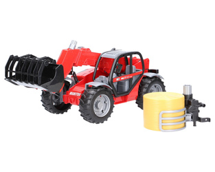 Zestaw Bruder ładowarka Manitou 02125 + chwytak do balotów 02332