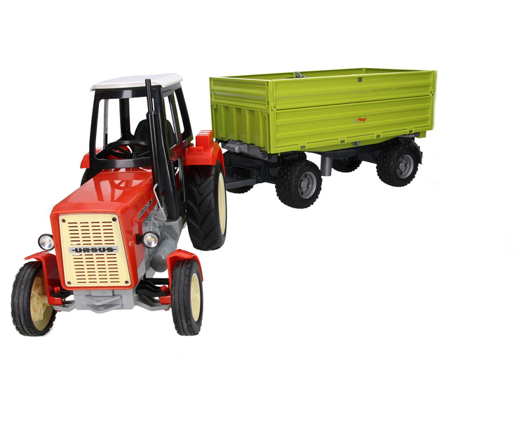 Zestaw zabawkowy traktor Ursus X02-E357+ przyczepa wywrotka dla dziecka