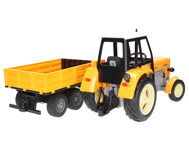Zabawkowy traktor Ursus C-360 żółty z przyczepą dla dzieci DoubleEagle E239