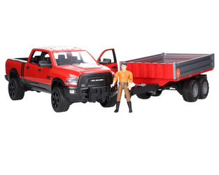 Zestaw Bruder 02500 Pick-Up RAM + przyczepka 02019 + figurka