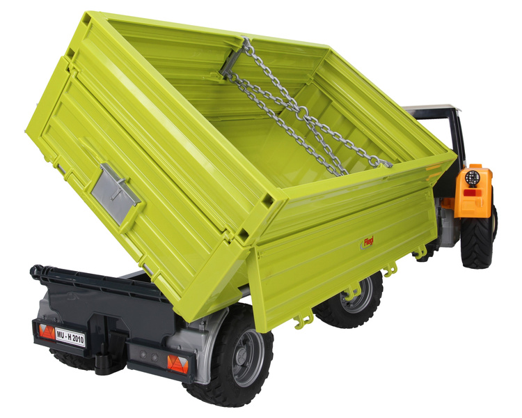 Traktor zabawkowy Ursus C-360 żółty + przyczepa zielona z wywrotem Bruder