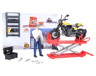 Bruder 62102 bWorld motor z warsztatem i figurką mechanika
