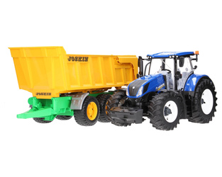 Zestaw Bruder traktor New Holland 03120 + przyczepa z wywrotem Joskin 02212