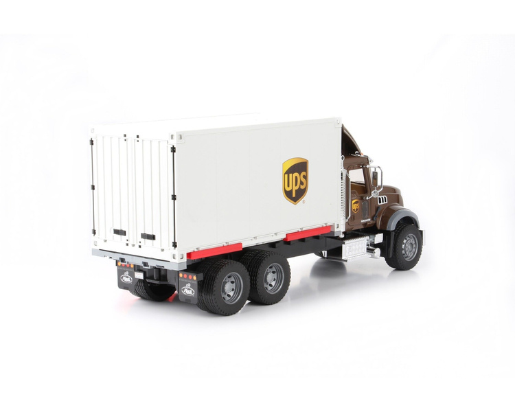Bruder 02828 ciężarówka MACK UPS z paleciakiem bez rur wydechowych