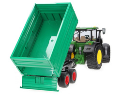 Zestaw Bruder 03150 traktor John Deere + przyczepa 02010