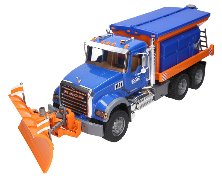Bruder 02816 MACK solarka z pługiem śnieżnym