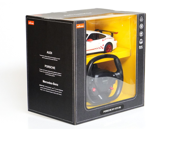 Samochód zdalnie sterowany RASTAR 42800-8 R/C 1:14 Porsche GT3 z kierownicą sterującą
