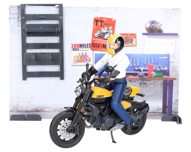 Bruder 62102 bWorld motor z warsztatem i figurką mechanika