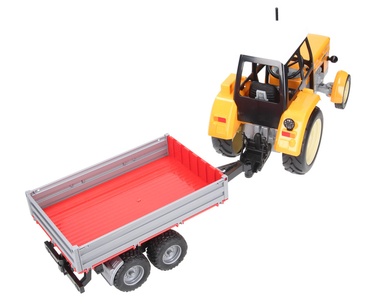 Traktor zabawkowy Ursus C-360 żółty Double Eagle z przyczepą Bruder