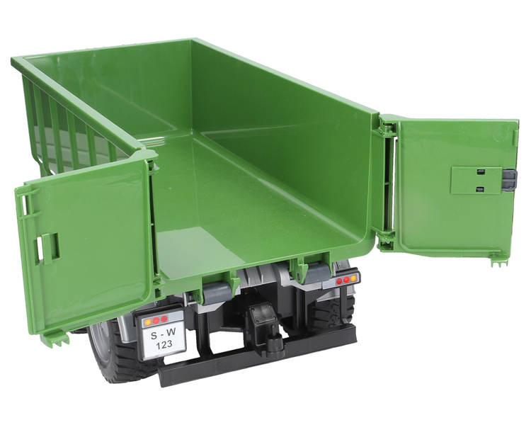 Zabawka przyczepa z kontenerem hakowiec do traktora Bruder 02035 dla dzieci