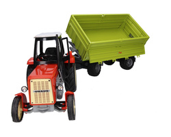 Zestaw zabawkowy traktor Ursus X02-E357+ przyczepa wywrotka dla dziecka