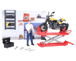 Bruder 62102 bWorld motor z warsztatem i figurką mechanika