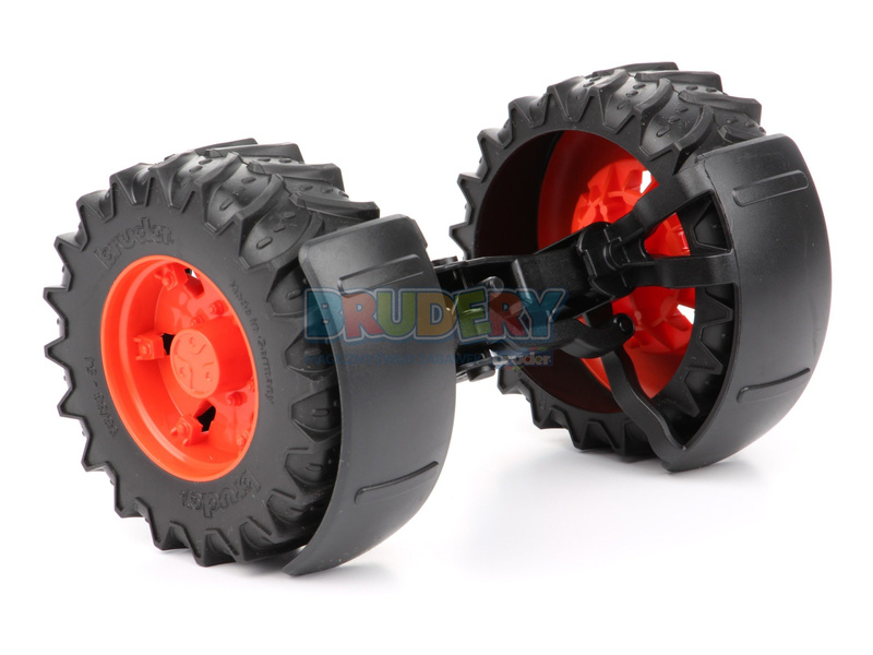 Bruder 43012 oś przednia pomarańczowe felgi do serii 3000