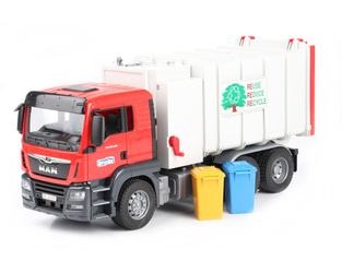 Bruder 03761 MAN śmieciarka boczny załadunek