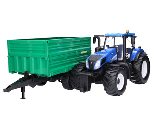 Zestaw traktor New Holland zdalnie sterowany z przyczepą Bruder