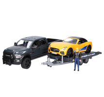 Bruder 02504 Dodge RAM2500 z lawetą i autem Roadster Racing Team