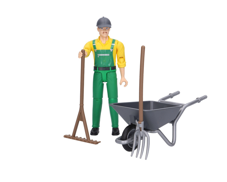 Bruder 62610 bWorld figurka pracownika drogowego z akcesoriami