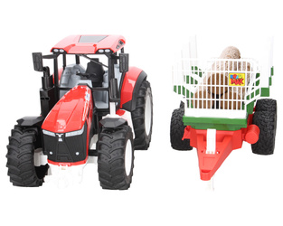 Bruder 03453 traktor z przyczepą do wywozu drzewa z serii Roadmax