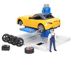 Bruder 62112 bWorld warsztat samochodowy z figurką mechanika Car service