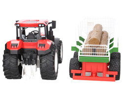 Bruder 03453 traktor z przyczepą do wywozu drzewa z serii Roadmax