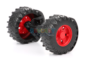 Bruder 43046 oś przednia czerwone felgi do serii 3000